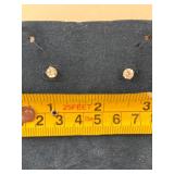 Gold Tone Pendant Necklace and Stud Earring Set with Clear Stones in Gift Box