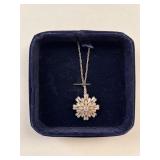 Stauer Snowflake Pendant Necklace with Chain in Box