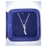 Stauer Diamond Spike Pendant Necklace in Original Box