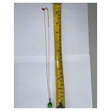 Stauer Green Gemstone Necklace and Earring Set in Gift Box