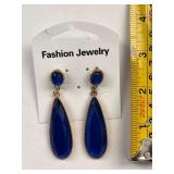 Stauer Blue Pendant Necklace and Earring Set with Gift Box