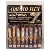 Set of 8 Adjusto-Flex Regal II Stainless Steel Watch Bands in Package