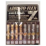 Display of 8 Adjusto-Flex Stainless Steel Watch Bands by Regal