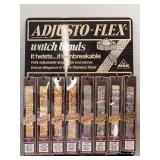 Display of 8 Adjusto-Flex Stainless Steel Watch Bands by Regal