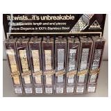 Display of 8 Adjusto-Flex Stainless Steel Watch Bands by Regal