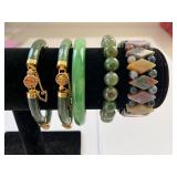 Lot of 5 Jade Bracelets - Bangles and Bead Styles