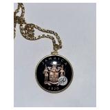 Gold Plated Jewelry Lot Including Pendants, Brooches, Pins and Cufflinks