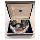 Samuel Kirk & Son Sterling Silver Flower of the Month June Rose Cuff Bracelet with Box