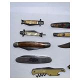 Collection of 8 Vintage Pocket Knives and Multi-Tools