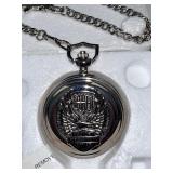 Harley-Davidson Pocket Watch with Chain and Leather Case