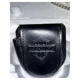 Harley-Davidson Pocket Watch with Chain and Leather Case