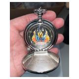 Harley-Davidson Pocket Watch with Chain and Leather Case