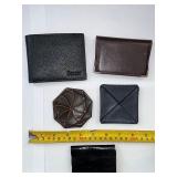 Collection of 5 Vintage Leather Wallets and Coin Holders