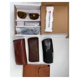 Collection of 3 Vintage Sunglasses with Cases and Eagle Eyes Navigator Kit
