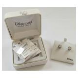 Diamond Essence Swarovski Crystal Stud Earrings Sterling Silver