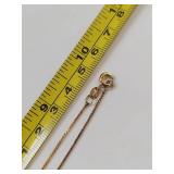 Heart Shaped Ruby Pendant 18 KT Gold Over Sterling Silver Necklace