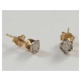 10K Gold Diamond Stud Earrings from JCPenney