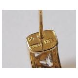 18KT Gold Over Sterling Silver CZ Ring & Earrings Set