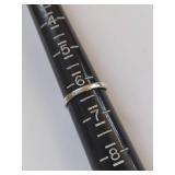 Elegant Ring with Purple Gemstone and Clear Stones