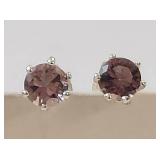 Sterling Silver Amethyst Necklace & Earring Set