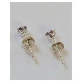 Sterling Silver Amethyst Necklace & Earring Set