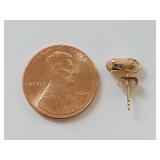 Pink Teardrop Earrings with Gold Accents