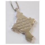 Irish Blessing Diamond & Emerald Cross Pendant with Certificate