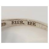 Vintage Black Hills Gold Ring Sterling Silver 12K Rose & Yellow Gold