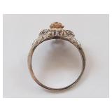 Vintage Black Hills Gold Ring Sterling Silver 12K Rose & Yellow Gold