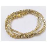 Danecraft 24 Karat Gold Over Sterling Silver Necklace Made in Italy