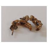 10K Gold Onyx & Diamond Accent Earrings