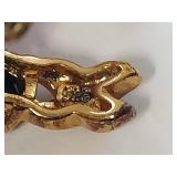 10K Gold Onyx & Diamond Accent Earrings