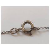 Elegant Silver Necklace with Intricate White Opal Pendant