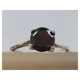 Vintage Style Ring with Dark Gemstone