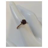 Vintage Style Ring with Dark Gemstone