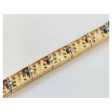 Elegant Gold-Tone Bracelet with Diamond-Like Stones