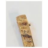 Elegant Gold-Tone Bracelet with Diamond-Like Stones