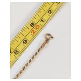 14K Gold Rope Chain Bracelet