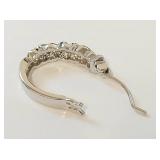 Elegant Silver Hoop Earrings with Intricate Design