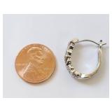 Elegant Silver Hoop Earrings with Intricate Design