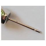 Sterling Silver Stud Earrings with Genuine Stones Set