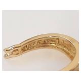 Elegant Ruby & Diamond Earrings 18kt Gold Over Sterling Silver