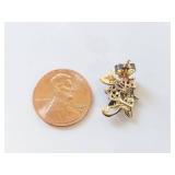 Sterling Creations Genuine Stone Gold Over Sterling Silver Earrings