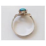 Sterling Silver 925 Ring with Turquoise Stone