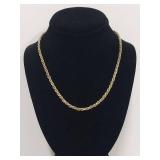 14K Gold Rope Chain Necklace 20 Inches