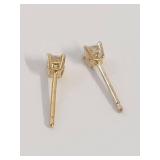 1/8 CTTW Diamond Stud Earrings in Gold Setting
