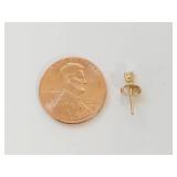 1/8 CTTW Diamond Stud Earrings in Gold Setting