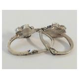 Vintage Silver Earrings with Turquoise Stones