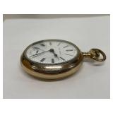 Vintage Seth Thomas Gold-Toned Pocket Watch with Roman Numerals