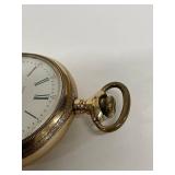 Vintage Seth Thomas Gold-Toned Pocket Watch with Roman Numerals